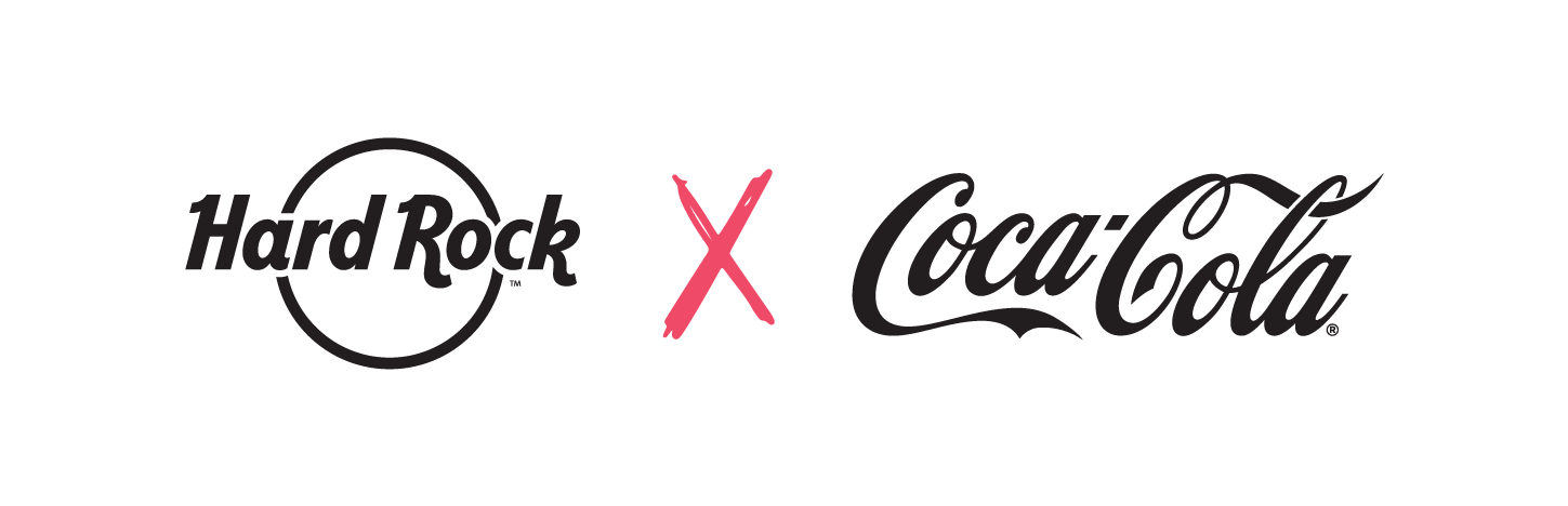Hard Rock and Coca-Cola collaboration graphic