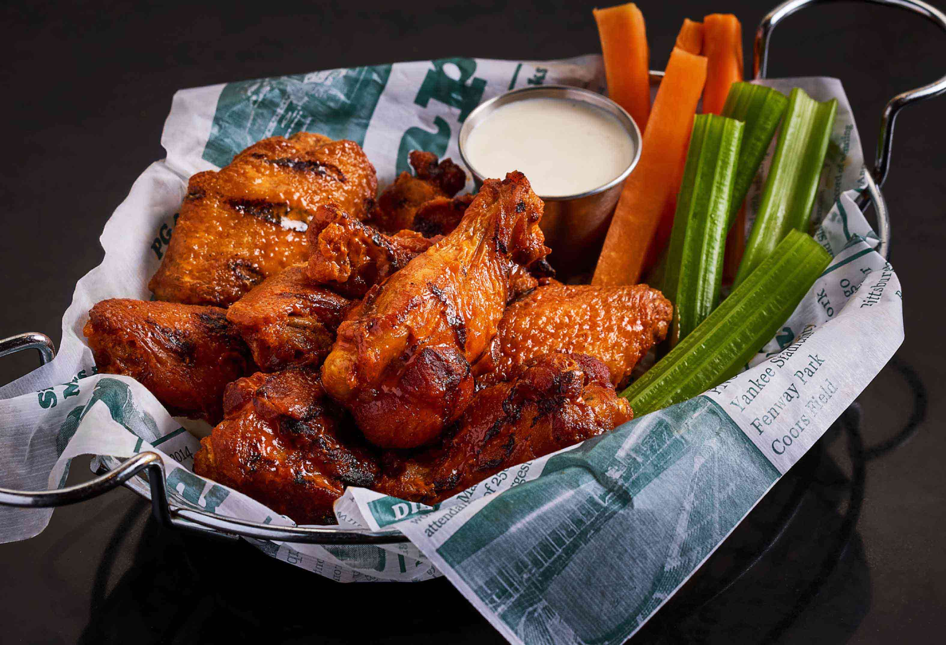 Wings at Hard Rock Sports Bar