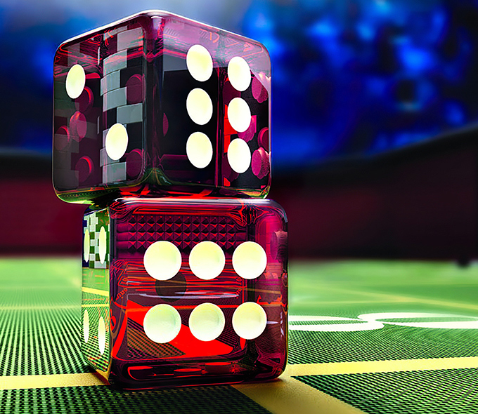Dice stacked on top of each other