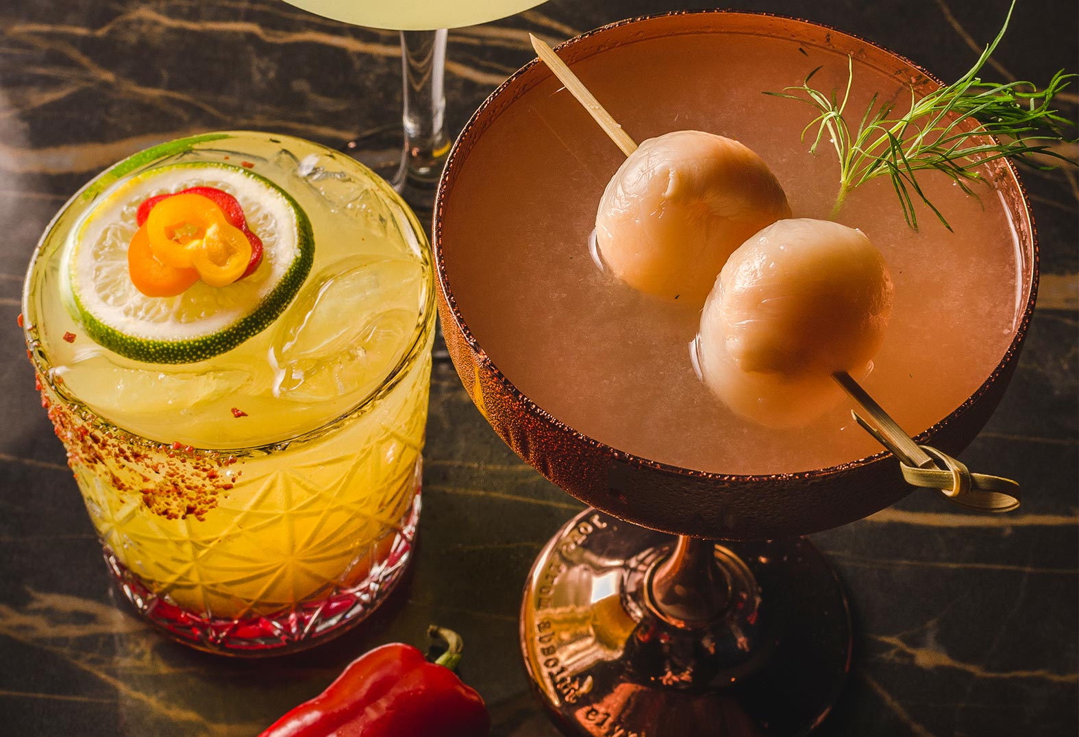 Bae Korean Grill drinks martini and margarita