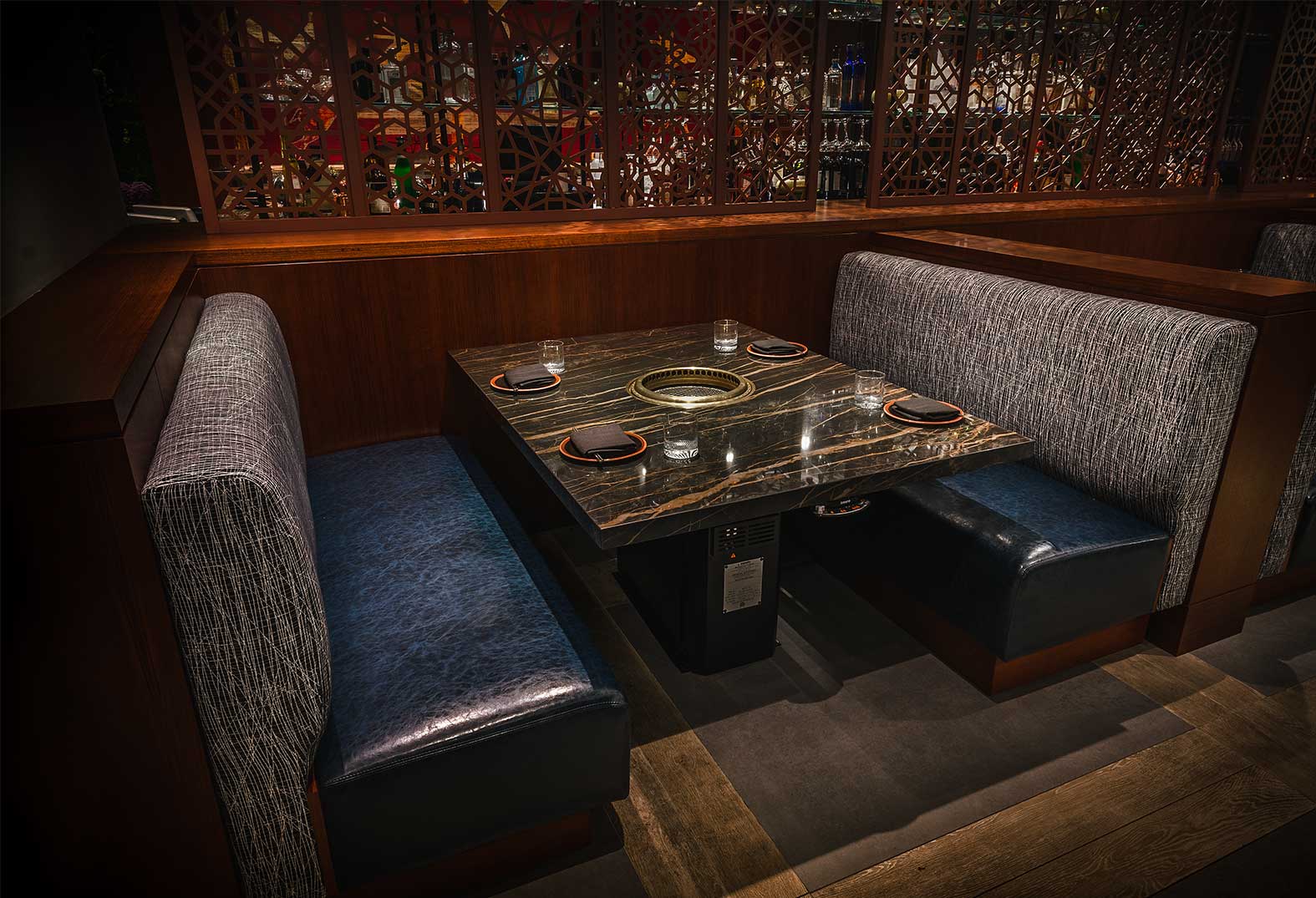 Bae Korean Grill inside seating booth