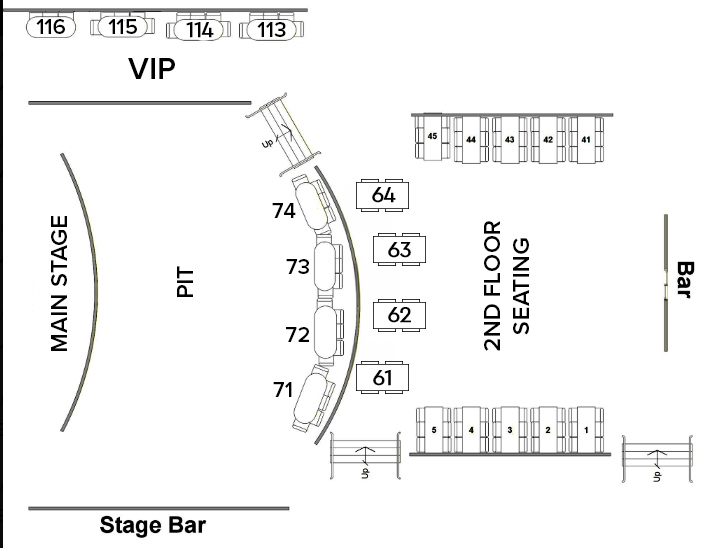 Map of Hard Rock Cafe Staging