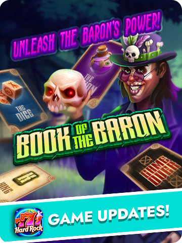 Book of the Baron slot game in Hard Rock Neverland Casino