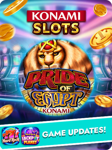 Pride of Egypt Konami slot game in Hard Rock Jackpot Planet
