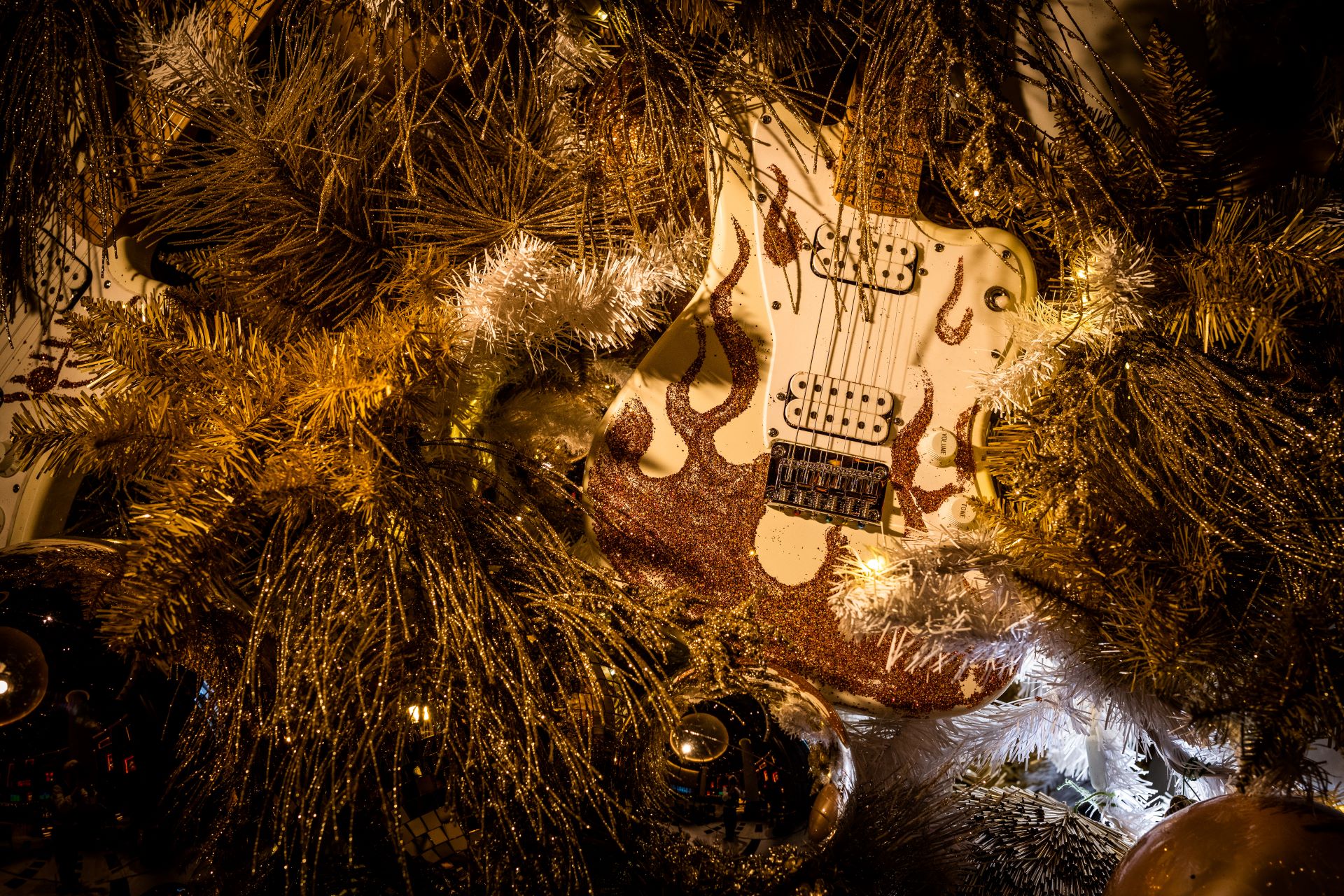 Guitar in Christmas tree