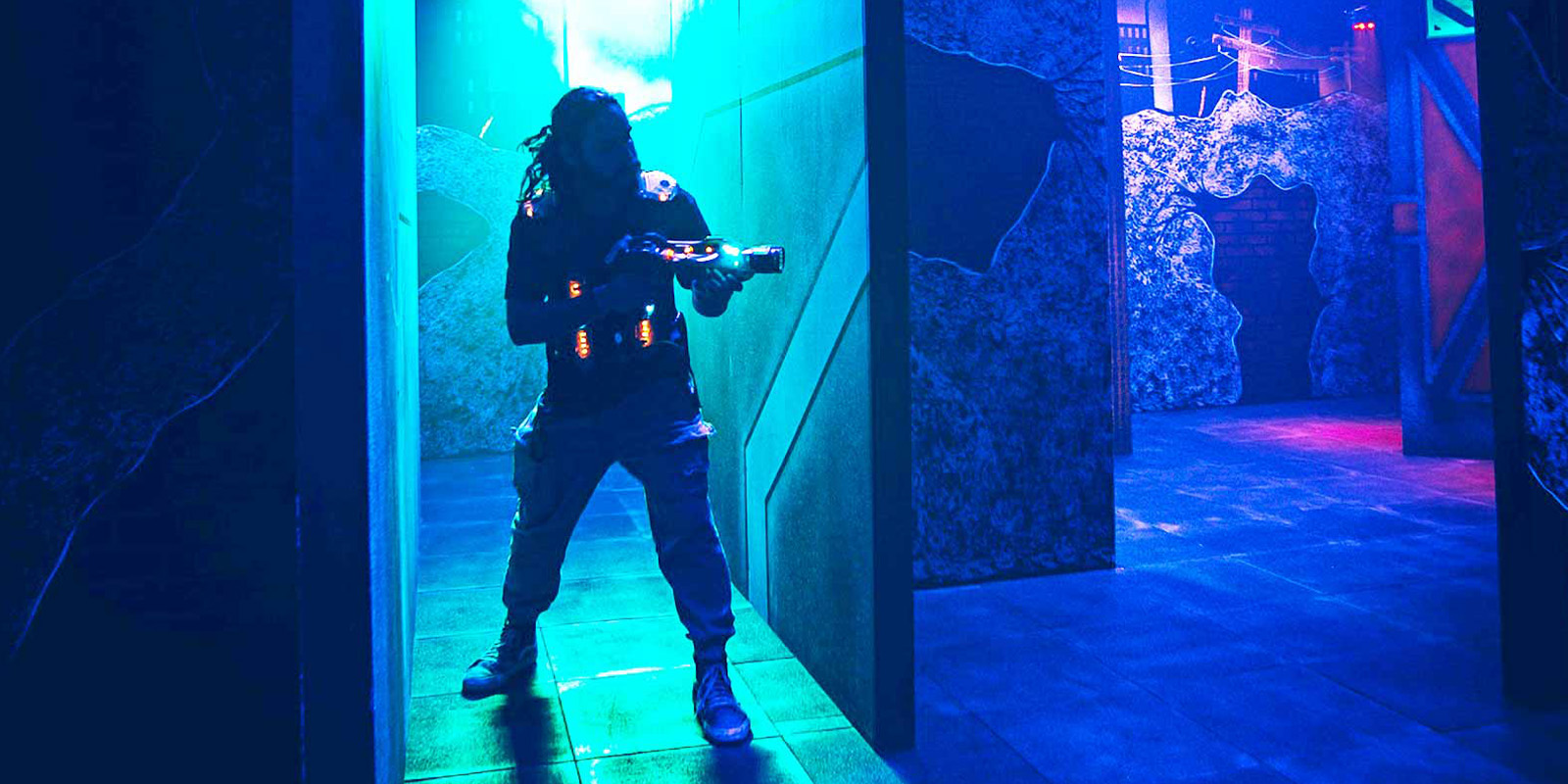 a man holding a gun