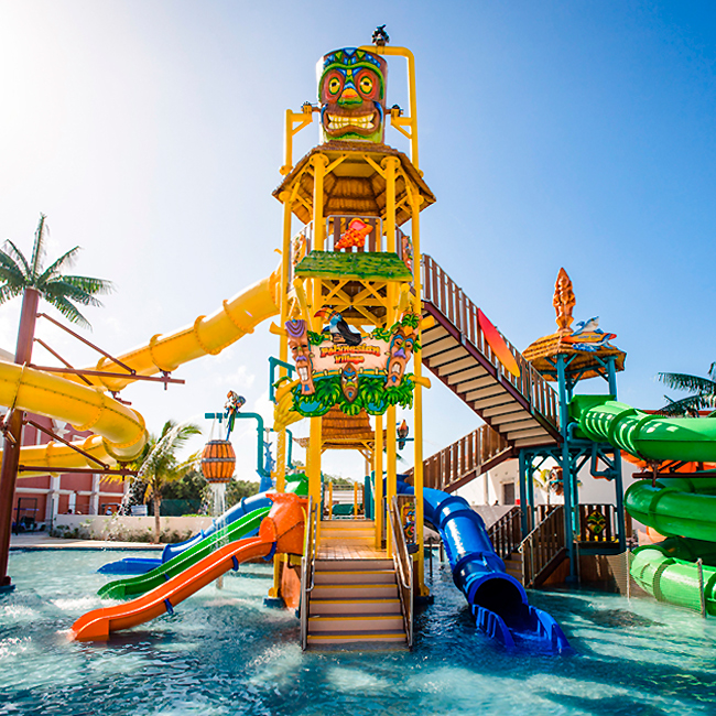 Large Tiki water slide