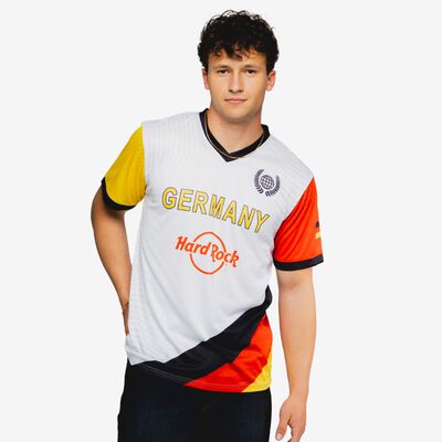 Germany Soccer V-Neck Tee in White