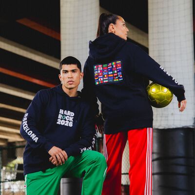 Soccer Fleece Hoodie in Navy