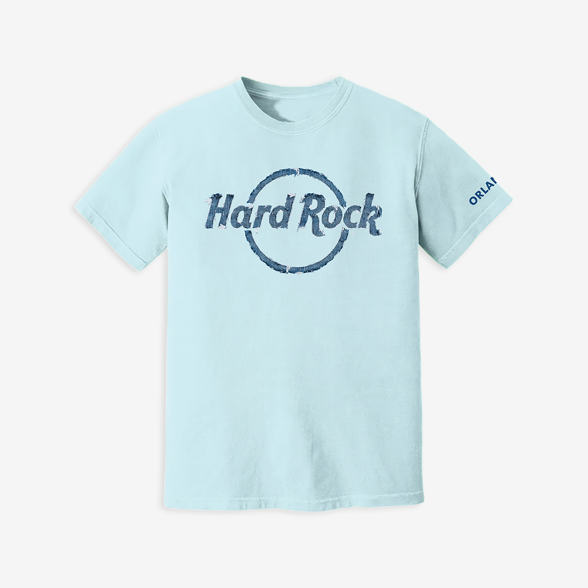 Raw Edge Logo Tee in Blue image number 1