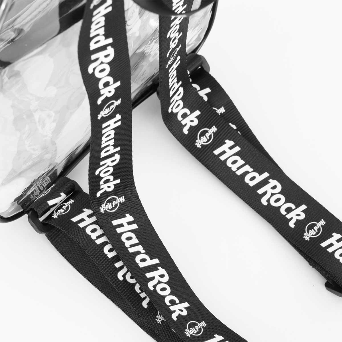 Clear Stadium Backpack With Repeat Logo Straps in Black and White image number 2