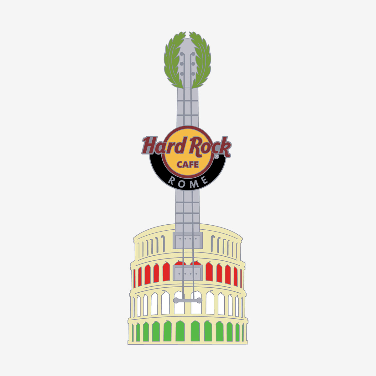 Limited Edition Rome Colosseo Guitar Pin image number 1