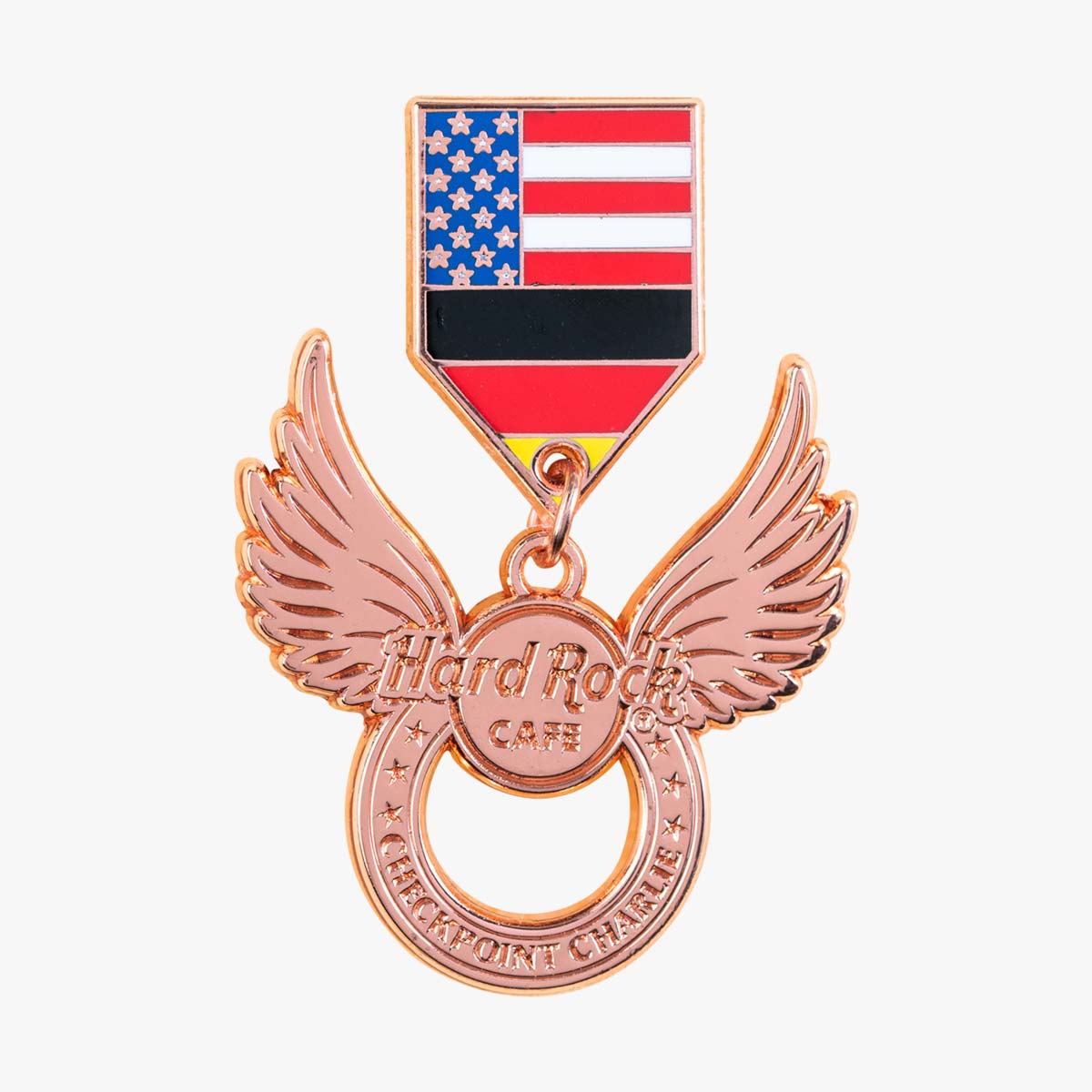 Collectible Checkpoint Charlie Wing Medallion Pin image number 1