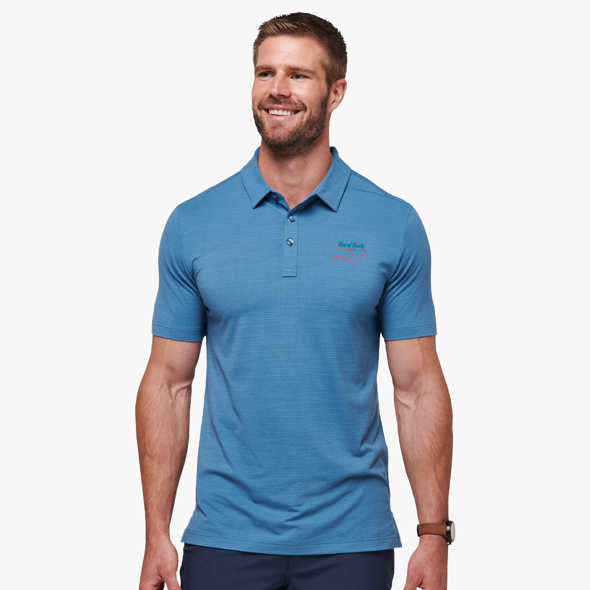 Miami GP Beach Club Heather Polo in Stellar Blue image number 1