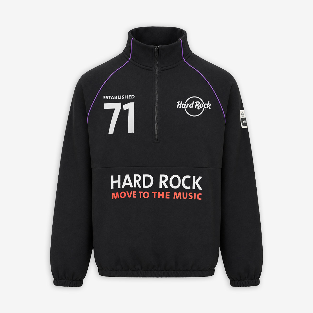 Move to the Music Quarter Zip Jacket in Black image number 1