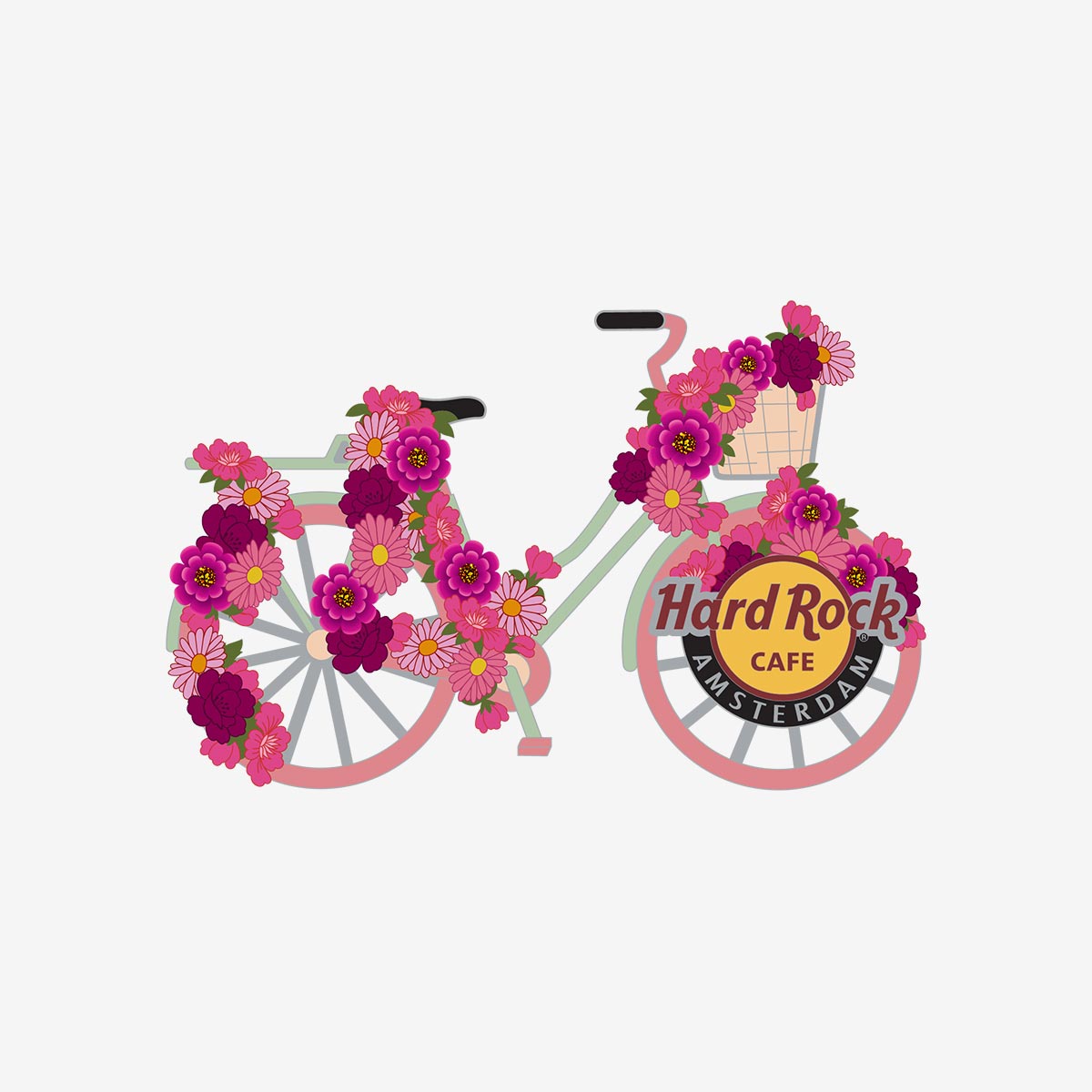 Collectible Amsterdam Flower Bike Pin image number 1