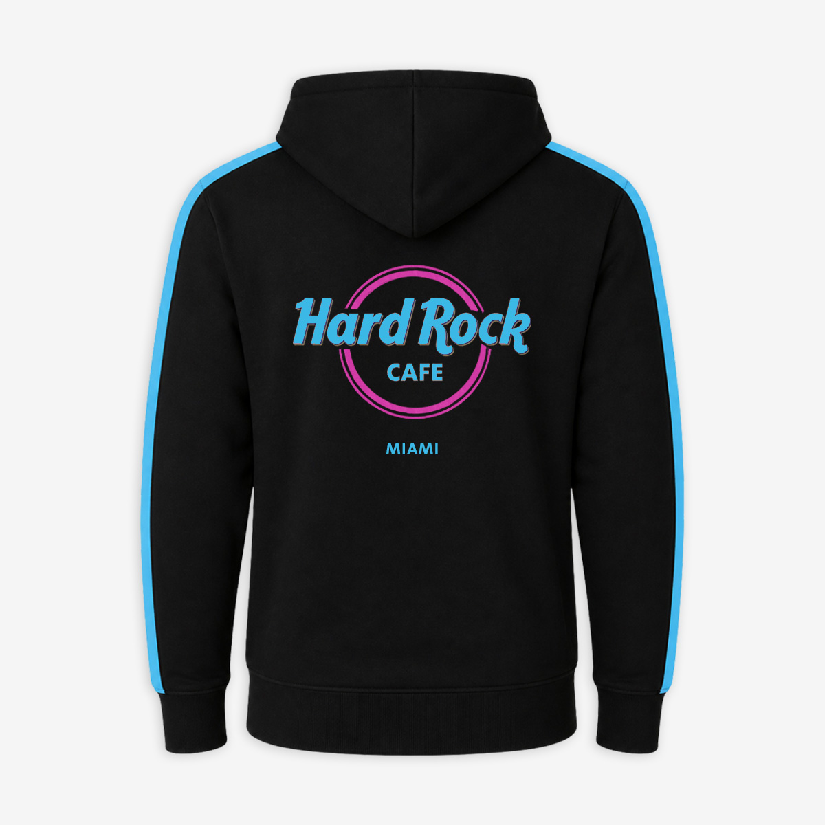 Miami Full Zip Fleece in Black and Turquoise image number 1
