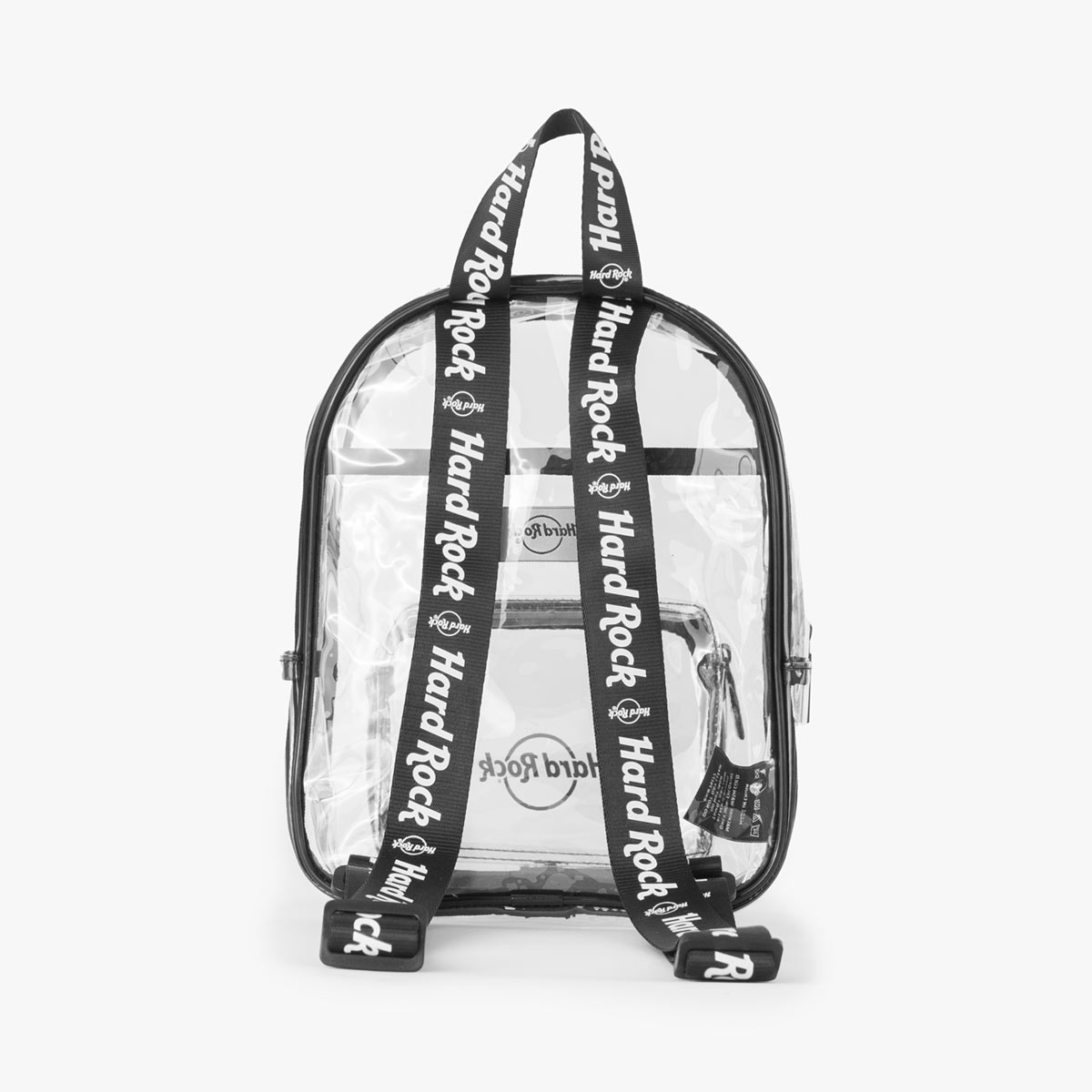 Clear Stadium Backpack With Repeat Logo Straps in Black and White image number 3