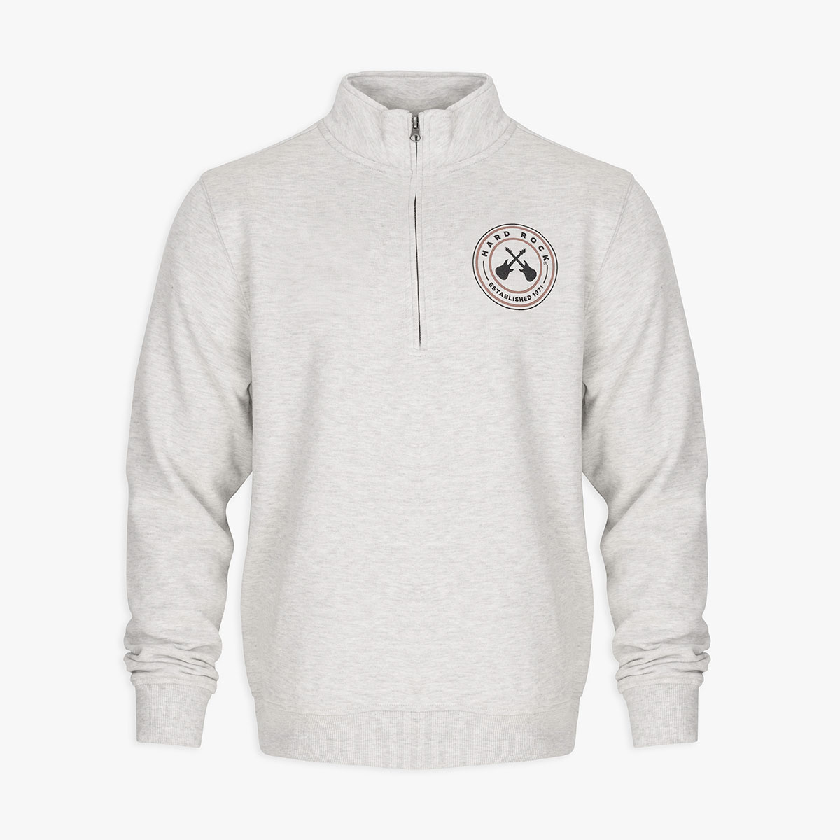 Cross Guitars Vintage Quarter-Zip Jacket in Oatmeal Heather image number 2