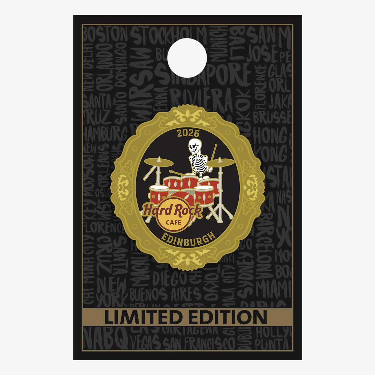 Limited Edition Edinburgh 2026 Skele Drum Pin image number 2