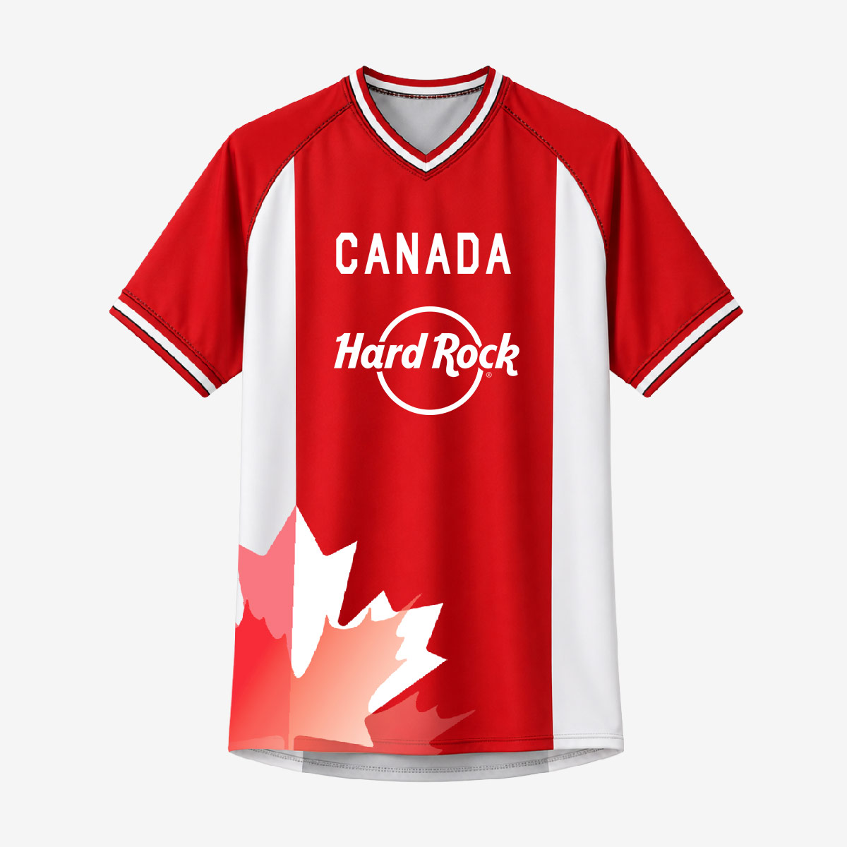 Canada Soccer V-Neck Tee in Red image number 2