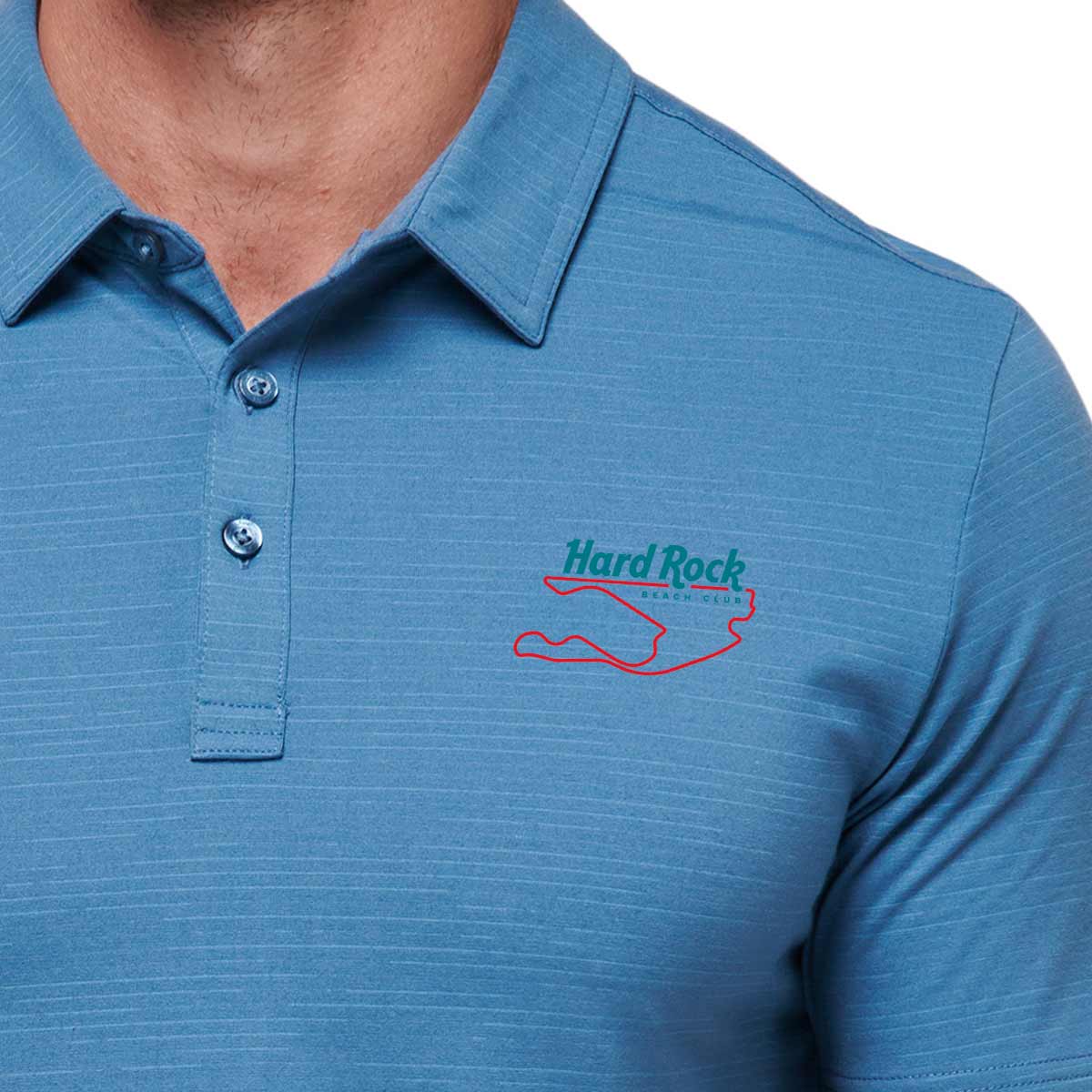 Miami GP Beach Club Heather Polo in Stellar Blue image number 2