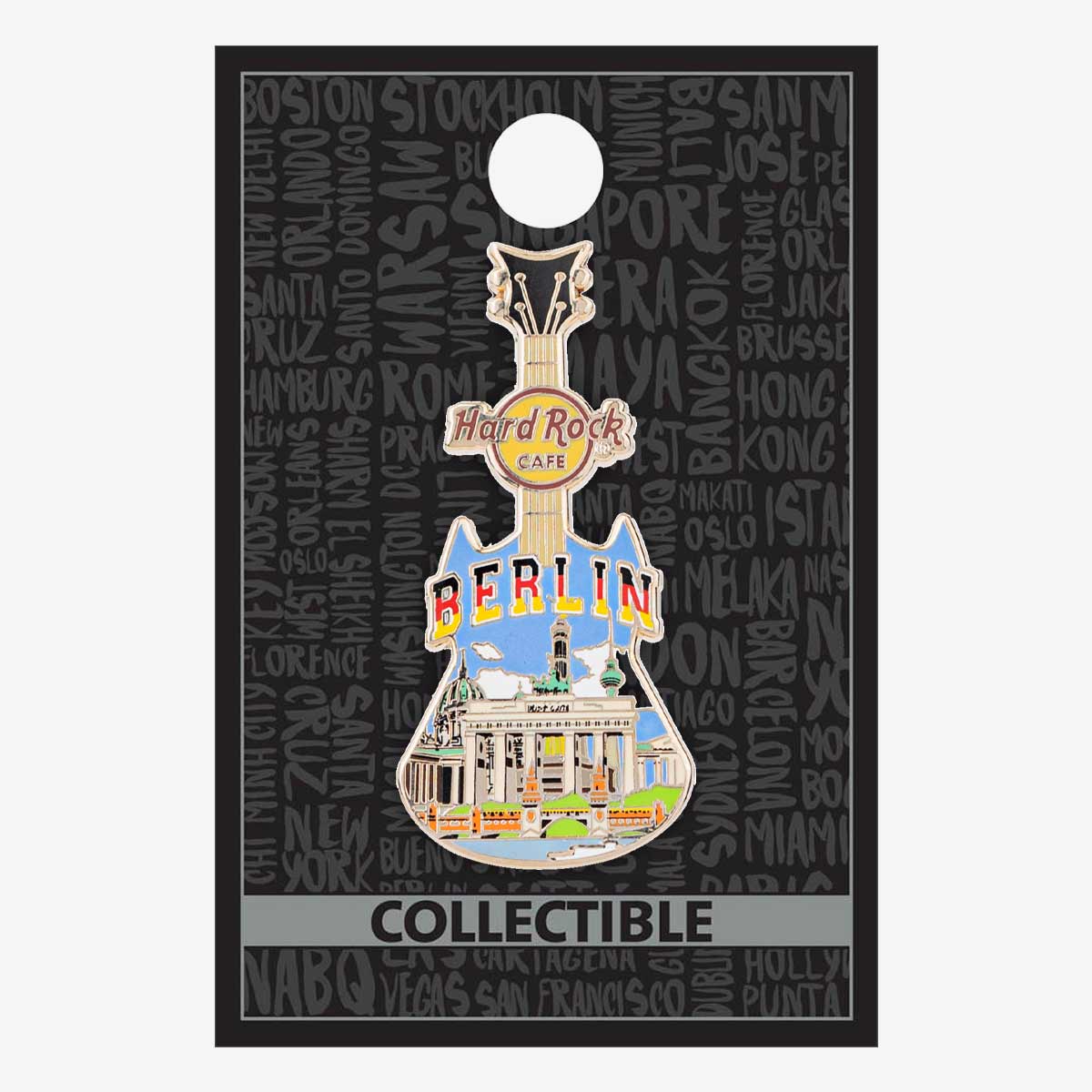 Collectible Guitar City Art Pin image number 2