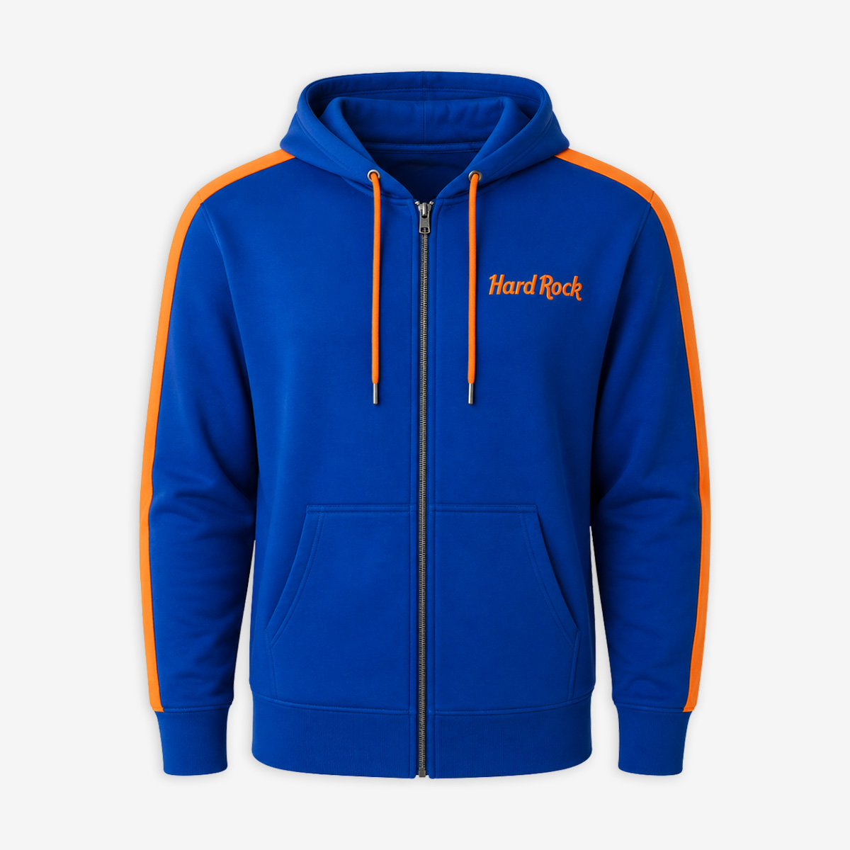 New York City Full Zip Fleece in Blue and Orange image number 2