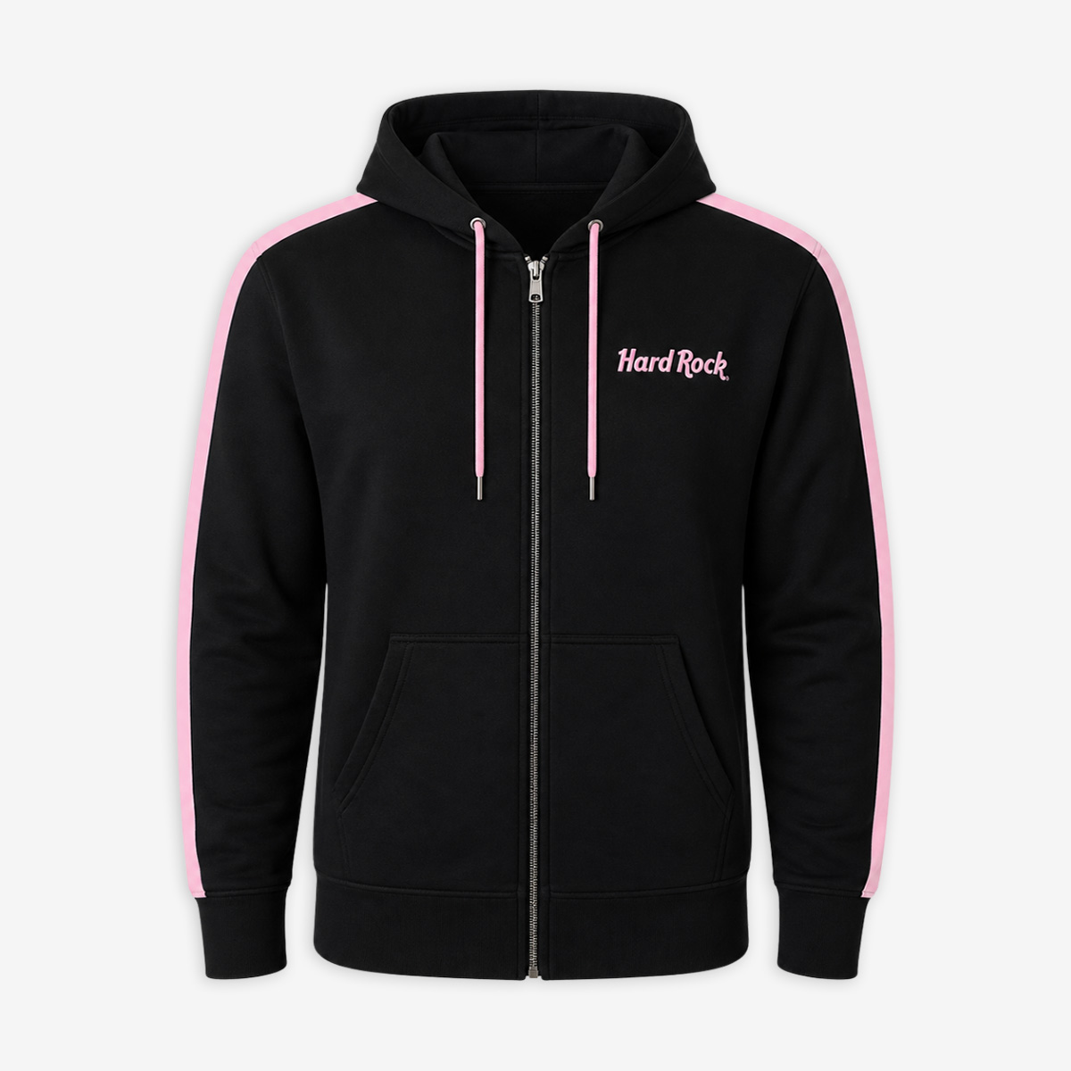 Miami Full Zip Fleece in Black and Pink image number 2
