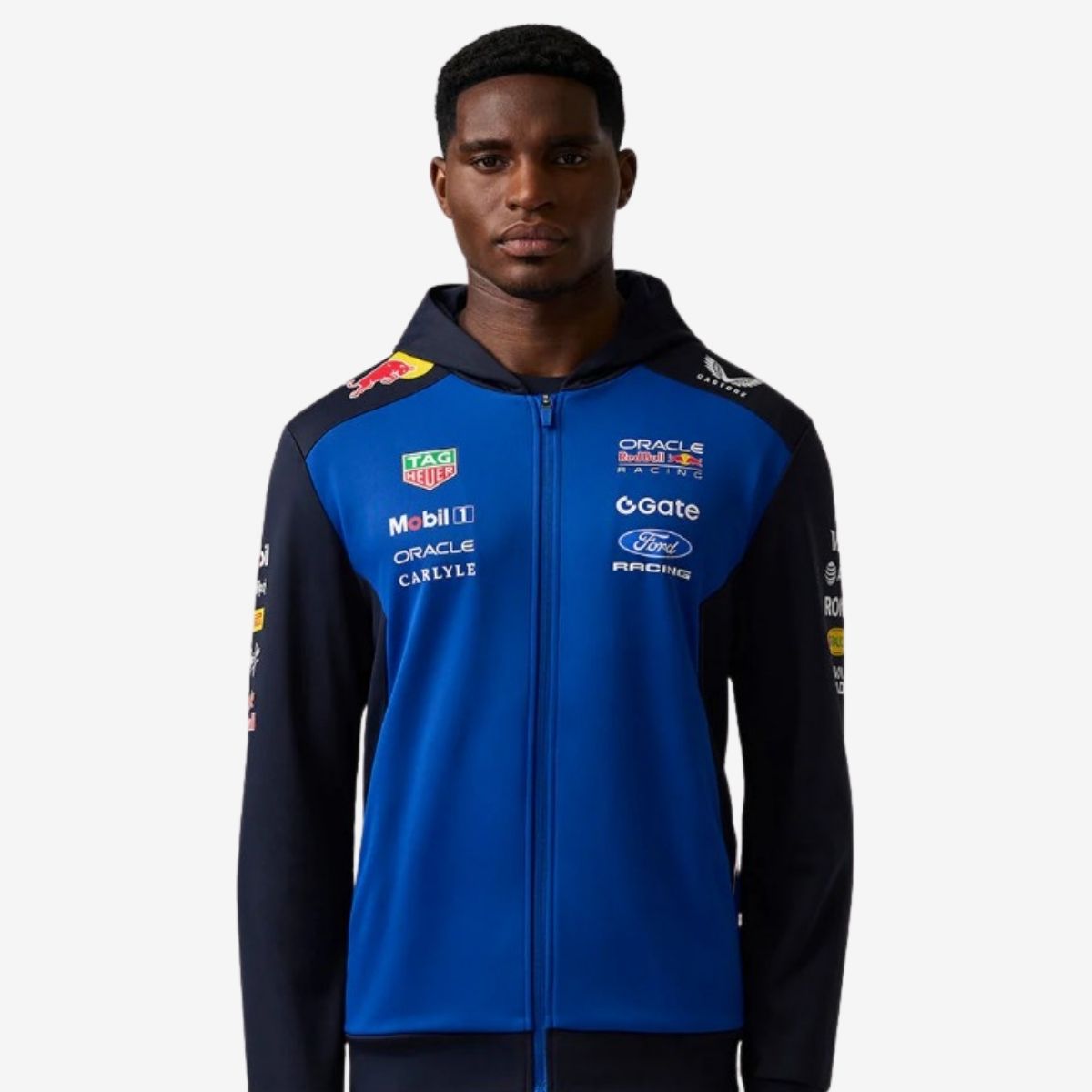 Mens Oracle Red Bull Racing 2026 Full Zip Hoodie in Blue image number 1