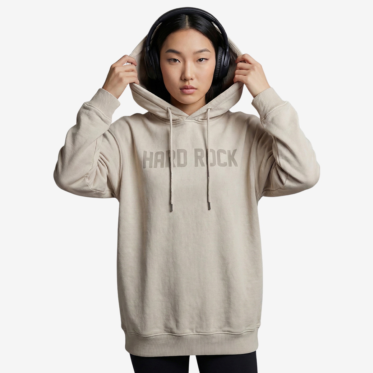 Comfy Fleece Pullover Hoodie in Beige image number 1
