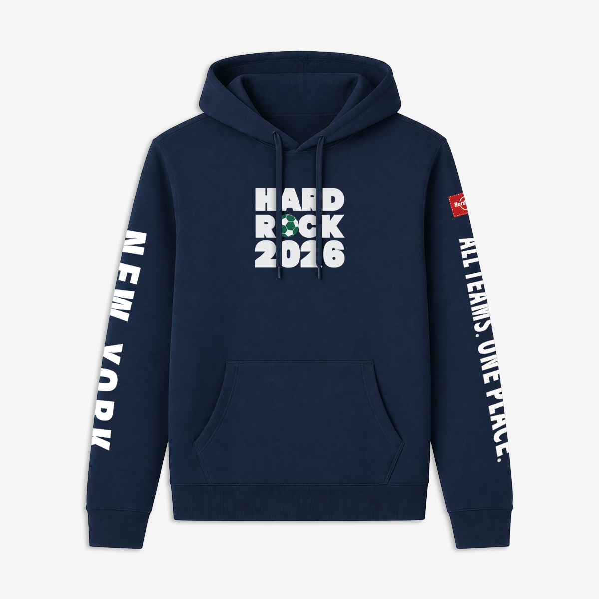 Soccer Fleece Hoodie in Navy image number 3